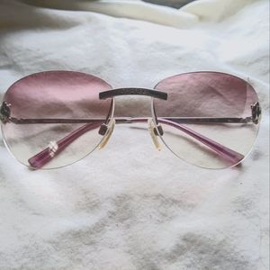 Vintage Chanel Rimless Rose Sunglasses